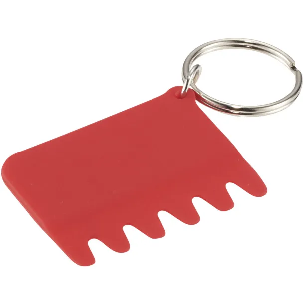 Whisk silicone keyboard brush and keychain - Bullet Red