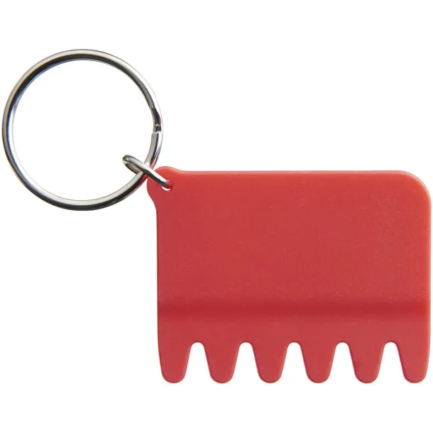 Whisk silicone keyboard brush and keychain - Bullet Red