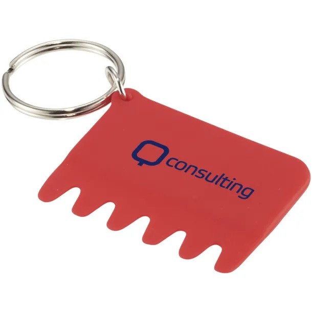 Whisk silicone keyboard brush and keychain - Bullet Red