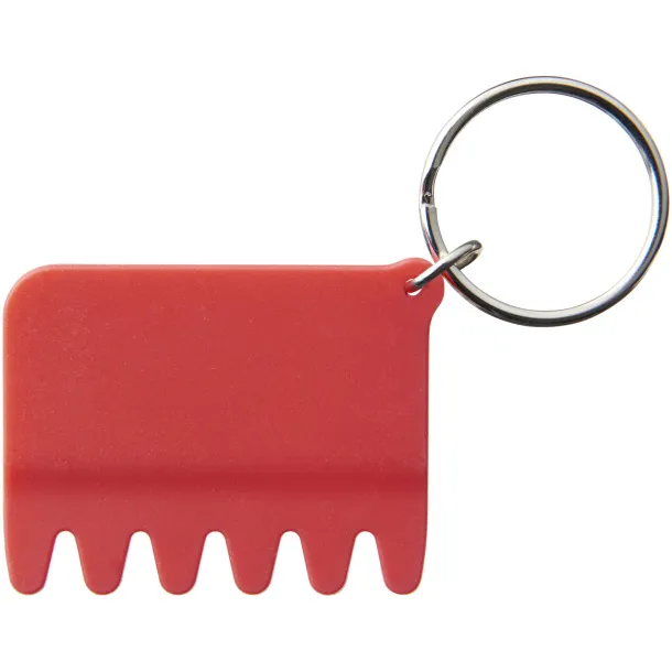 Whisk silicone keyboard brush and keychain - Bullet Red