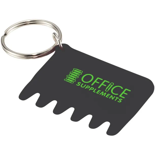 Whisk silicone keyboard brush and keychain - Bullet Solid black