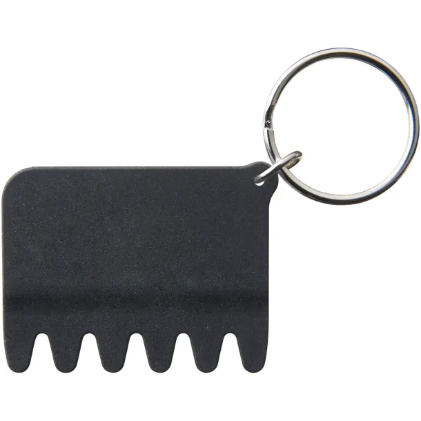 Whisk silicone keyboard brush and keychain - Bullet Solid black