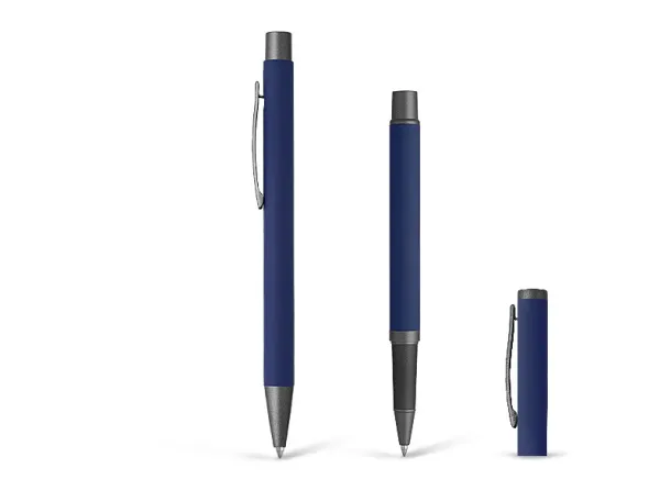 INK Metal ball pen and roller pen set Blue