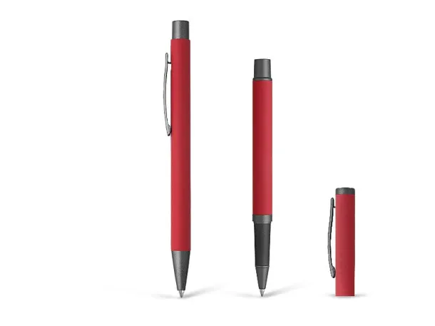 INK Metal ball pen and roller pen set Red