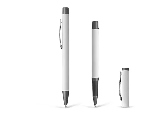 INK Metal ball pen and roller pen set White