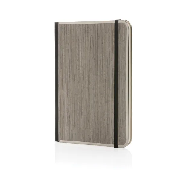 Treeline deluxe notes s drvenim koricama i metalnim okvirom, A5 - XD Collection Siva