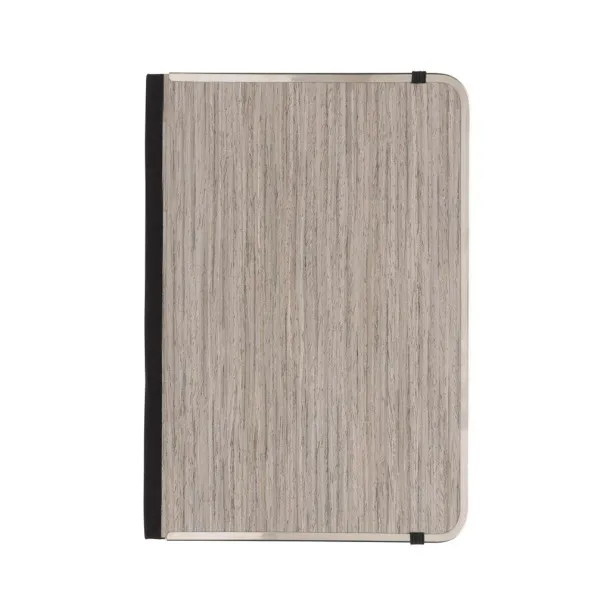  Treeline deluxe notes s drvenim koricama i metalnim okvirom, A5 - XD Collection Siva