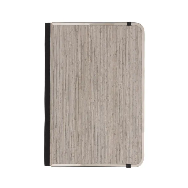  Treeline deluxe notes s drvenim koricama i metalnim okvirom, A5 - XD Collection Siva