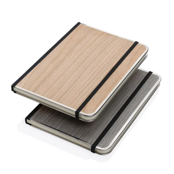  Treeline deluxe notes s drvenim koricama i metalnim okvirom, A5 - XD Collection brown