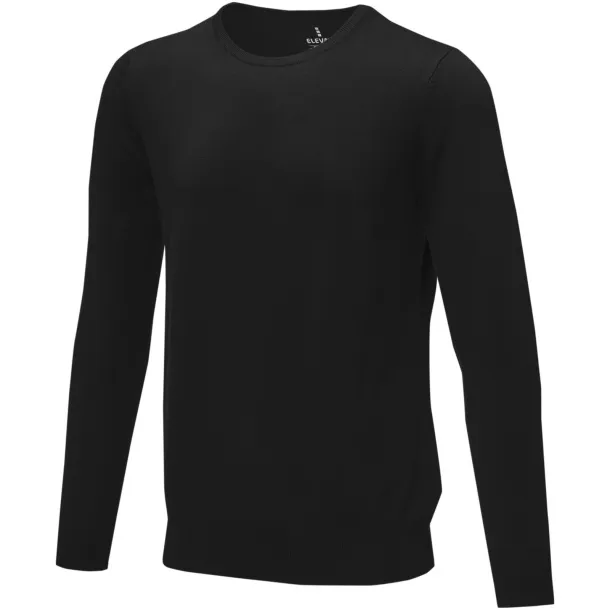 Merrit muški pulover s okruglim izrezom - Elevate Life Solid black