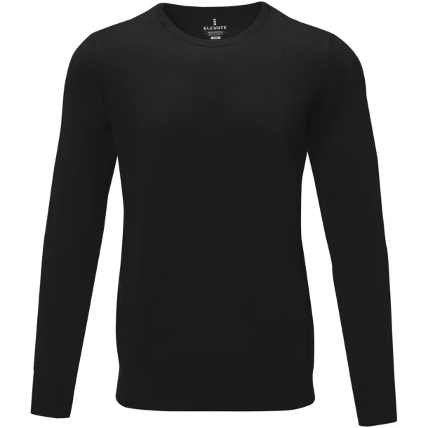 Merrit men's crewneck pullover - Elevate Life Solid black