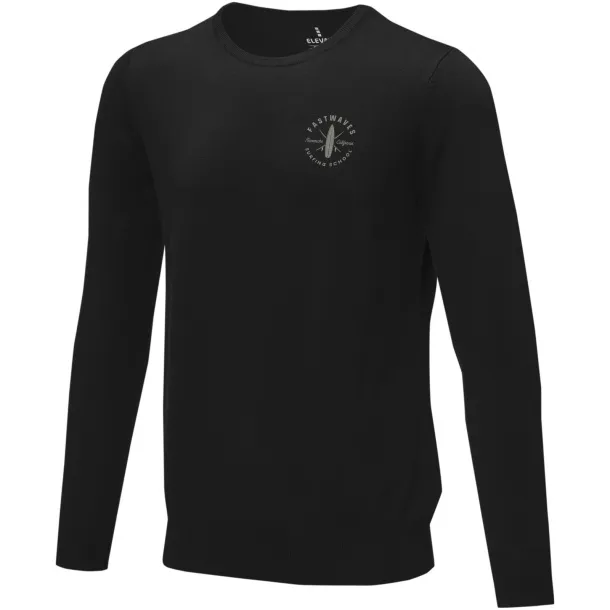 Merrit men's crewneck pullover - Elevate Life Solid black