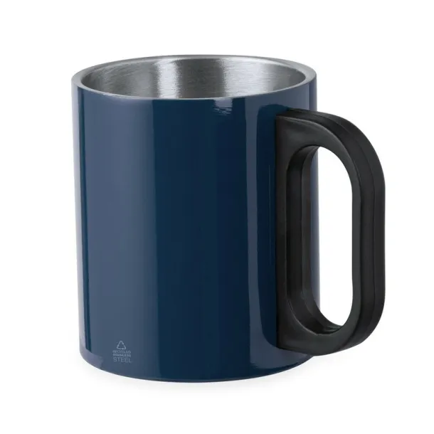  Recycled stainless steel mug 300 ml navy blue