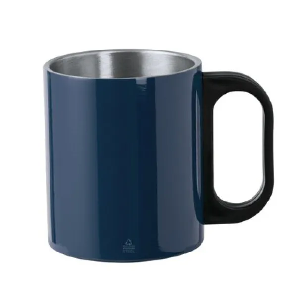  Recycled stainless steel mug 300 ml navy blue