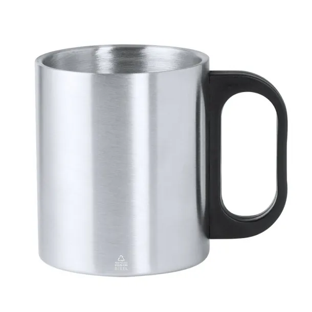  Recycled stainless steel mug 300 ml silver