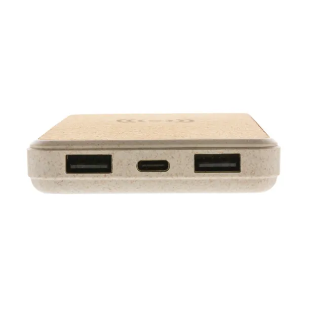  Cork and Wheat 8.000 mAh 5W wireless powerbank - XD Collection Brown 