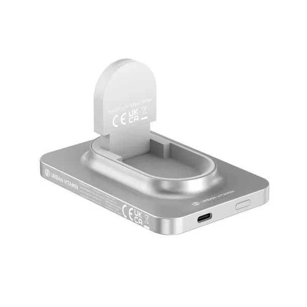  Urban Vitamin Malibu prijenosna baterija od RCS plastike/aluminija, 5 000 mAh - Urban Vitamin Srebrna