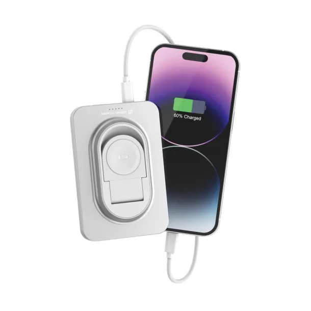  Urban Vitamin Malibu prijenosna baterija od RCS plastike/aluminija, 5 000 mAh - Urban Vitamin Srebrna