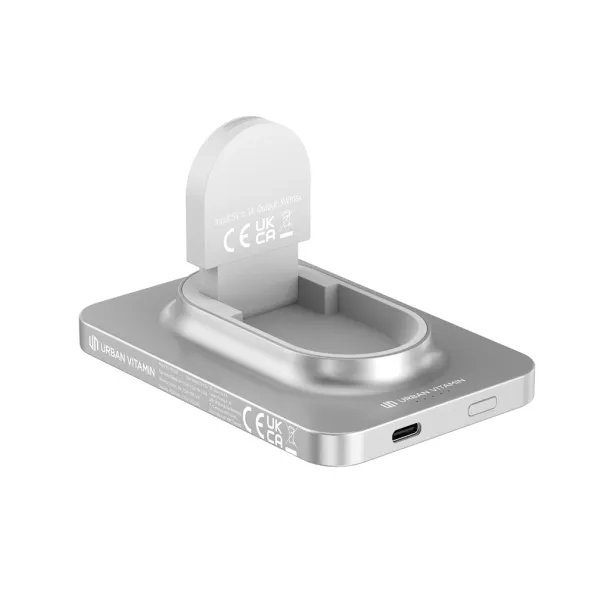  Urban Vitamin Malibu prijenosna baterija od RCS plastike/aluminija, 5 000 mAh - Urban Vitamin Srebrna
