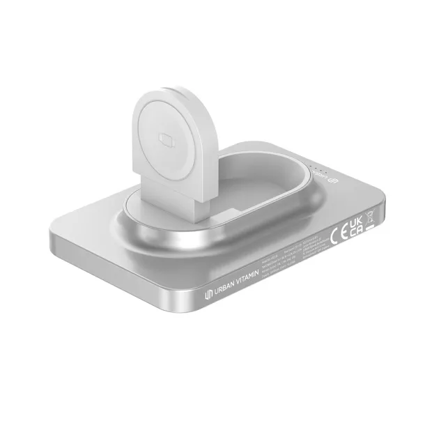  Urban Vitamin Malibu prijenosna baterija od RCS plastike/aluminija, 5 000 mAh - Urban Vitamin Srebrna