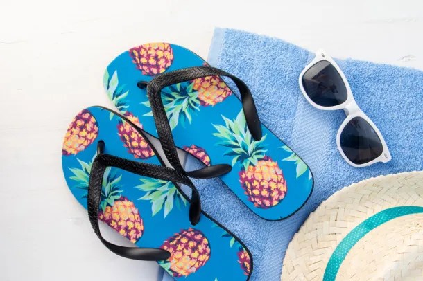 Suboslip japanke za plažu, personalizirane Bijela Crna