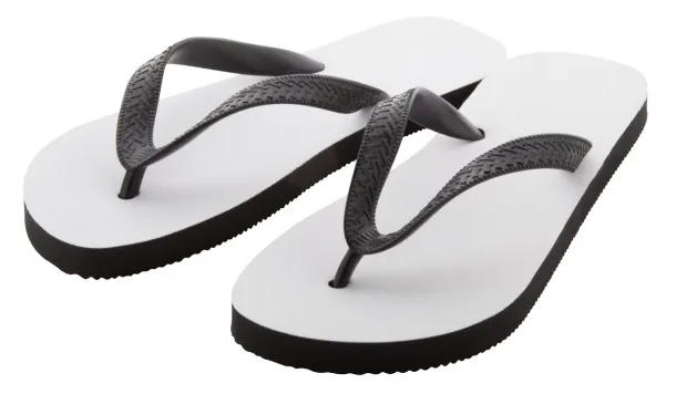 Suboslip sublimation beach slippers White Black