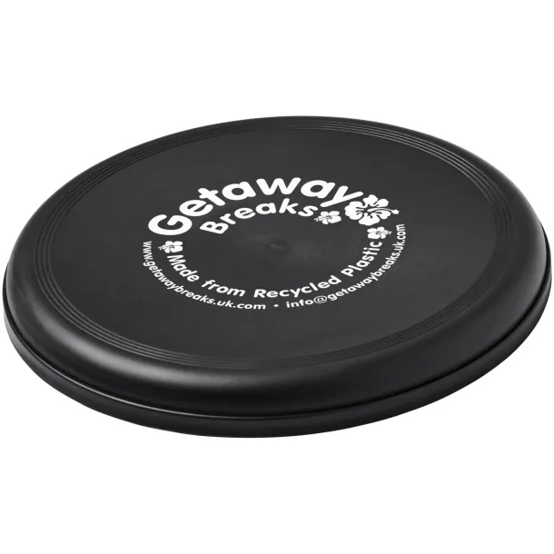 Orbit recycled plastic frisbee Solid black