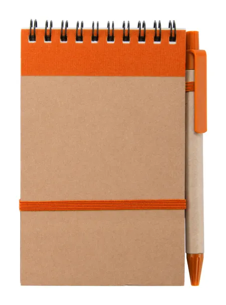 Ecocard notebook Orange Natural