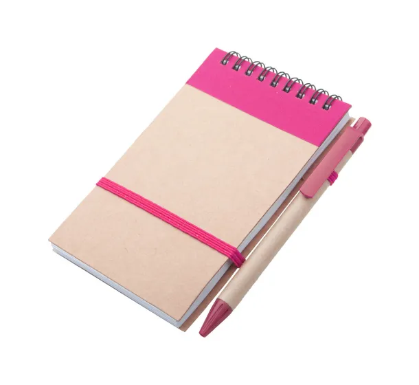 Ecocard notebook Pink Natural