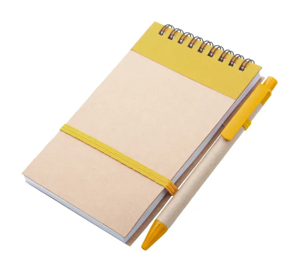 Ecocard notebook Yellow Natural