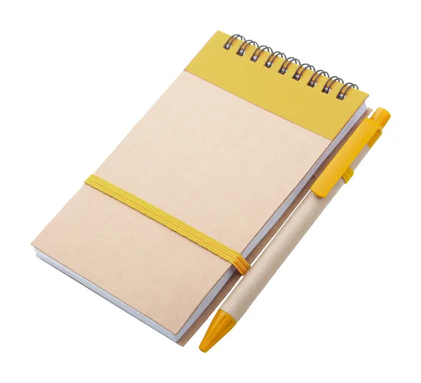 Ecocard notebook Yellow Natural