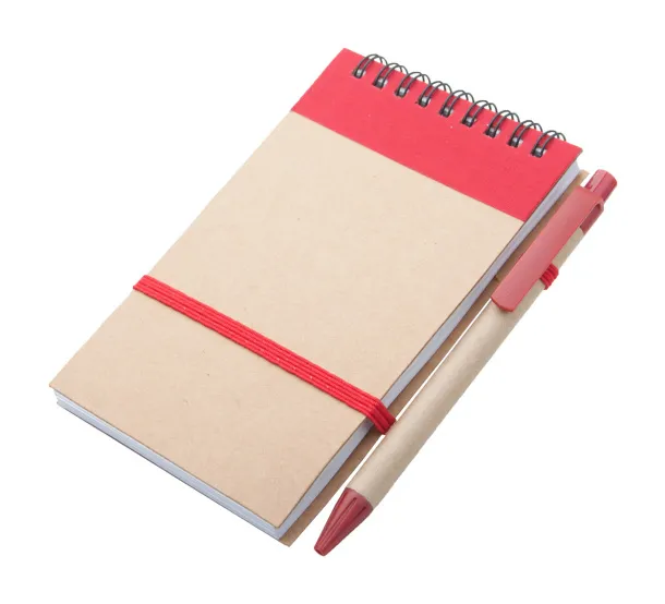 Ecocard notebook Red Natural