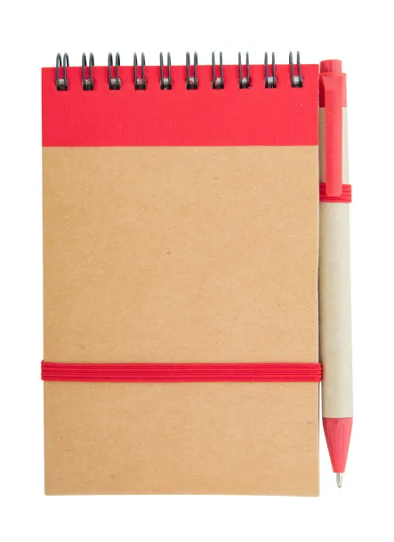 Ecocard notebook Red Natural