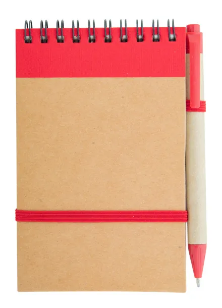 Ecocard notebook Red Natural