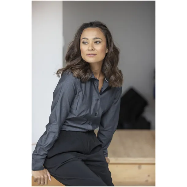 Cuprite long sleeve women's GOTS organic shirt - Elevate NXT Crna