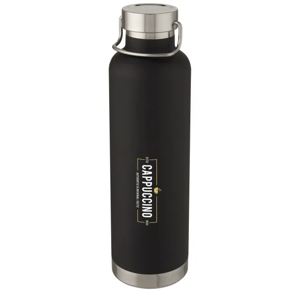 Thor 1 L copper vacuum insulated sport bottle Solid black