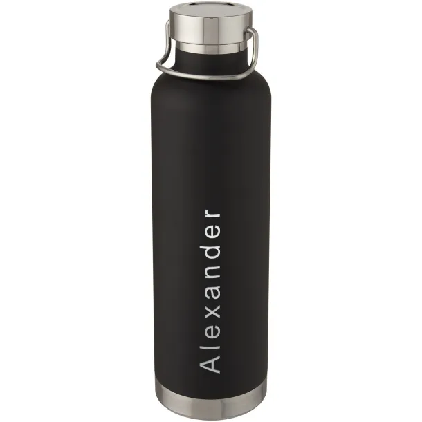 Thor 1 L copper vacuum insulated sport bottle Solid black