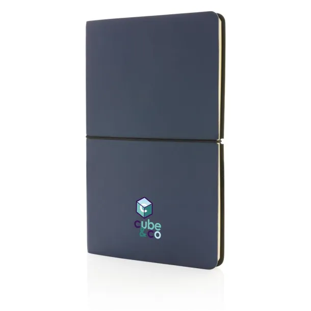  Modern deluxe softcover A5 notebook - XD Collection Navy Blue 