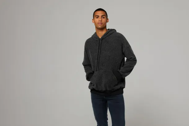  Unisex Sueded Fleece Pullover Hoodie - Bella+Canvas Black Heather