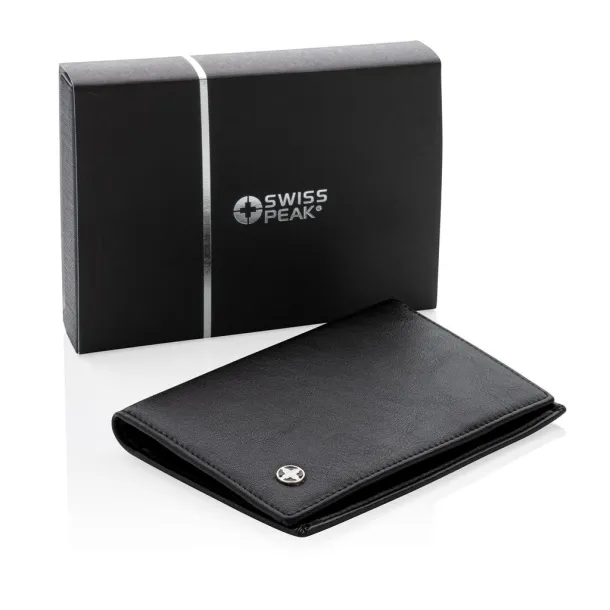  Swiss Peak RFID anti-skimming passport holder - Swiss Peak Black 