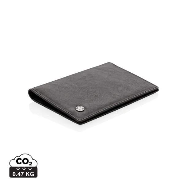  Swiss Peak RFID anti-skimming passport holder - Swiss Peak Black 