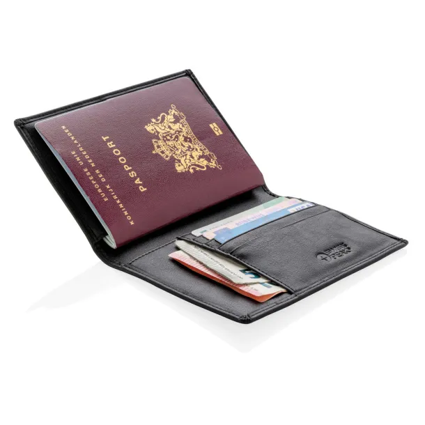  Swiss Peak RFID anti-skimming passport holder - Swiss Peak Black 