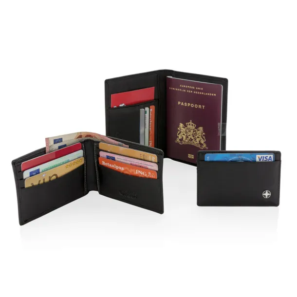  Swiss Peak RFID anti-skimming passport holder - Swiss Peak Black 