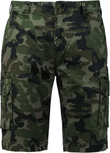  Bermuda hlače s više džepova - Kariban Olive Camouflage #585749