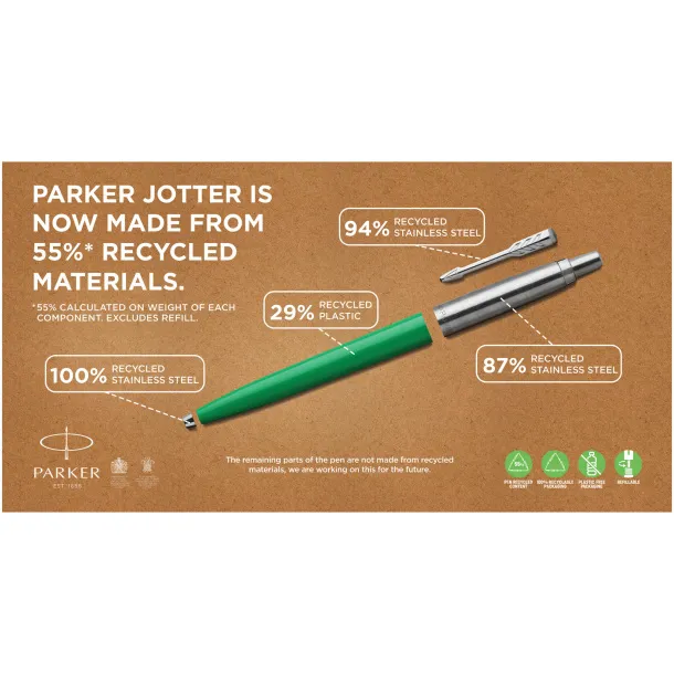 Parker Jotter Recycled ballpoint pen - Parker Solid black