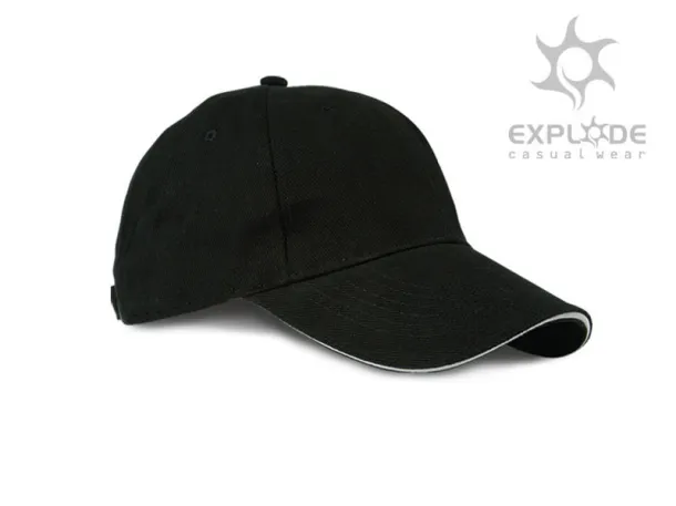 RUNNER heavy brushed sandwich cap - EXPLODE Black