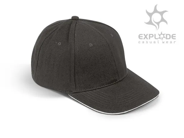 RUNNER heavy brushed sandwich cap - EXPLODE Dark gray