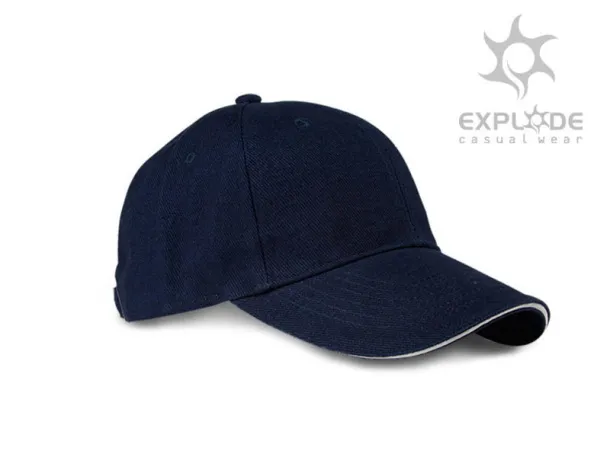 RUNNER heavy brushed sandwich cap - EXPLODE Blue