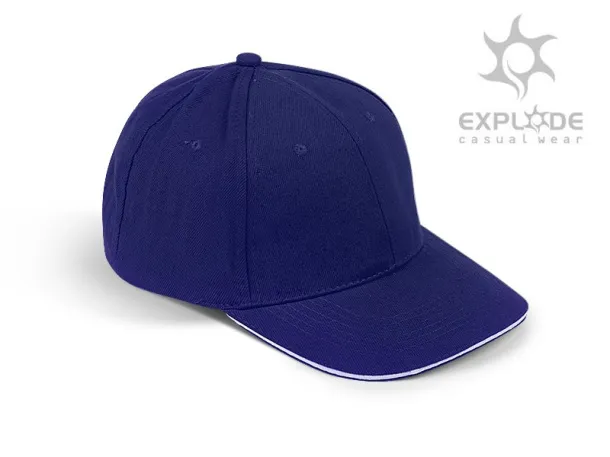 RUNNER heavy brushed sandwich cap - EXPLODE Royal blue