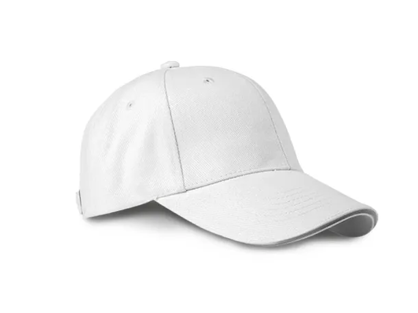 RUNNER heavy brushed sandwich cap - EXPLODE White